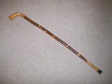 New Craftsman Hand Made Root Handle Walking Stick Birch Shank 48W