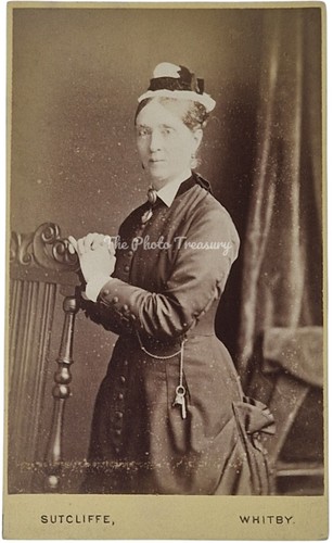 Cdv whitby lady - whitby, dress