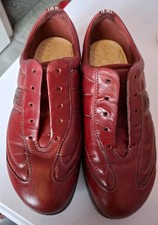 Ecco Red Leather Ladies Lace