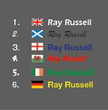 6 Personalised Name Stickers