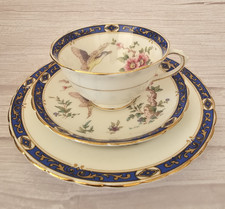 Tuscan China Trio. Art Deco. Bird and Blossoms.  Excellent Condition.