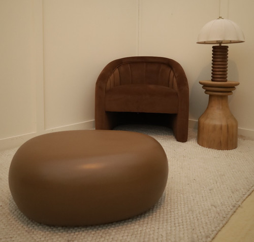 Concrete style irregular - irregular, mocha