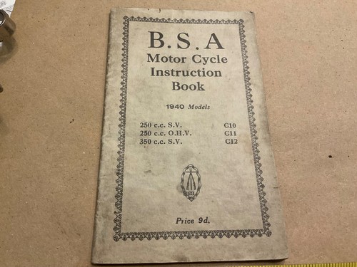 Bsa motorcycle instruction - bsa,