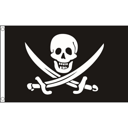 Jack rackham pirate flag table - pirate,