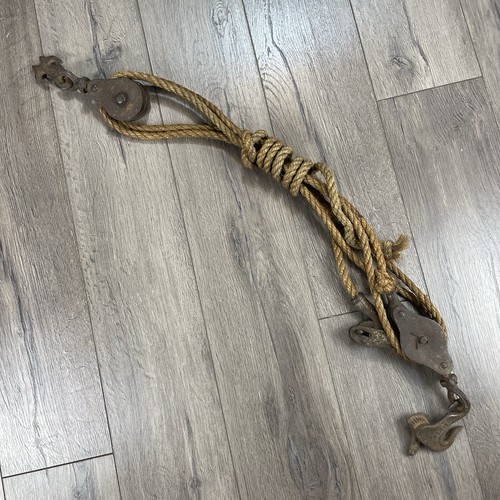 Vintage double block tackle - vintage,