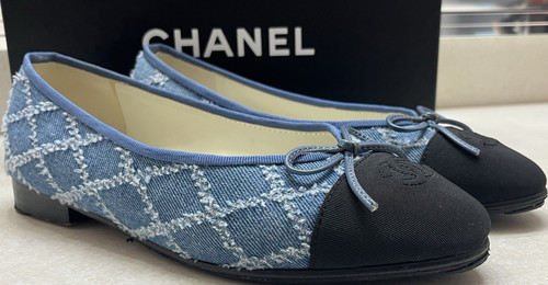 Chanel blue denim ballet - denim,