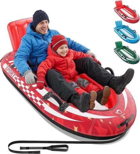 Person inflatable snow sled - snow,