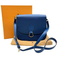 Auth LouisVuitton Epi Blue Toledo Saint Cloud M52195 Shoulder Bag W/B/D NS100644