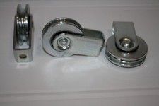 59MM PULLEY BLOCK WITH METAL  WHEEL FOR 8mm and 10mm ROPE , VERY STRONG 