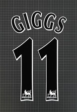 GIGGS #11 1997-2007 Player Size Premier League Black Nameset Lextra