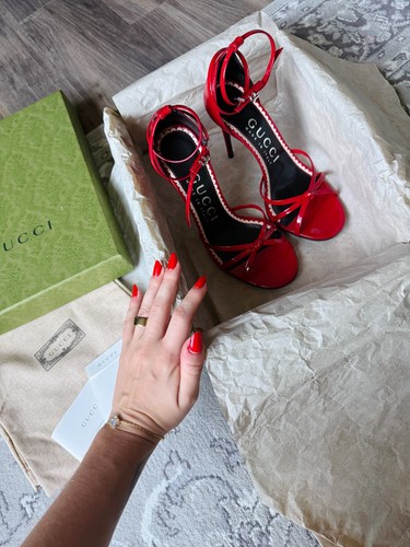New gucci patent crystal - new,