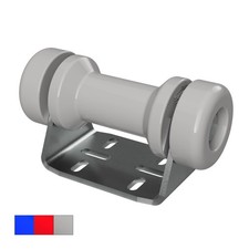 Polyurethane Keel Roller with Holder B incl. End Caps galvanised 125 mm (+ EC)