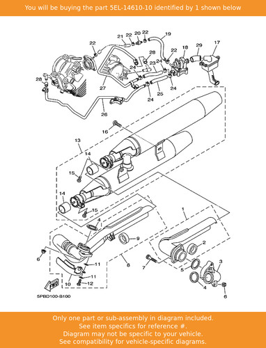 Yamaha exhaust pipe - yamaha, assy
