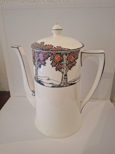 Crown ducal art deco orange - deco,