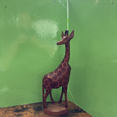 Hand carved wooden - carved, giraffe