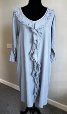 Privatsachen Concon.commerz Blue Midi Ruffle Crinkle Dress One Size NEW Tags