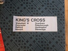 BR Carriage Window Label King’s Cross Train Destination Sign Paper Single Sided