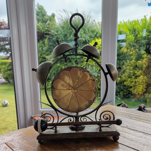 Antique brass gong - brass,