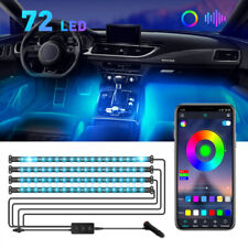 RGB LED Lights Car Interior Floor Atmosphere Strip Lamp Decor 72LED Super Bright