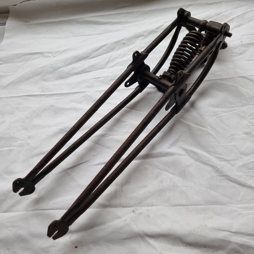 Vintage girder motorcycle - vintage,