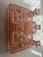 Glass Dressing Table Set Pink