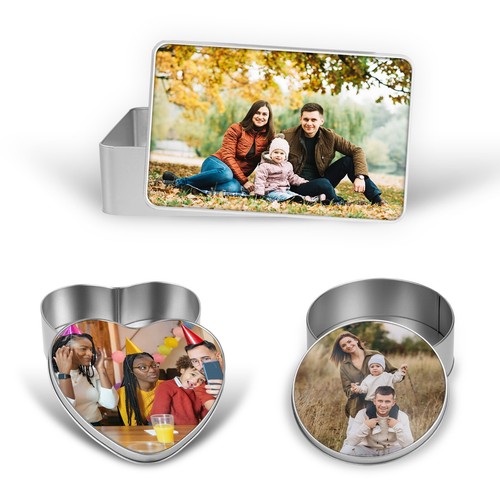 Personalised metal storage tin - metal,