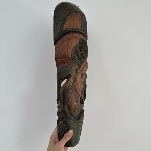 Vintage carved wooden wall - carved,