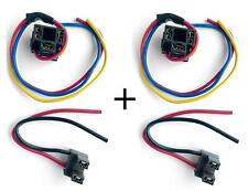 H4 3 Pin + H7 Headlight Melt Repair Burnt Bulb Holder Plug Wire Socket 2 Pairs