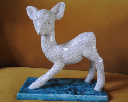 Art deco figure lamb - figure, marked