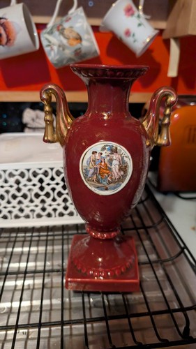 Vintage empire ware red - vintage, urn