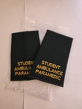 Student Ambulance Paramedic Epaulettes Pair New