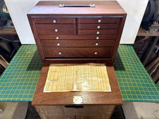 TOP QUALITY VINTAGE NESLEIN 8 DRAWER VINTAGE ENGINEERS TOOL BOX WITH KEY