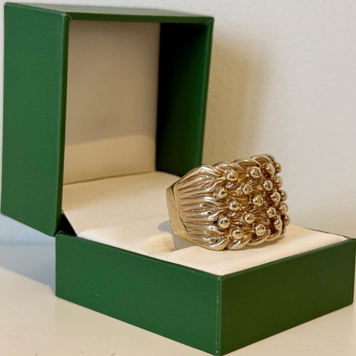 9ct gold keeper ring row - keeper,