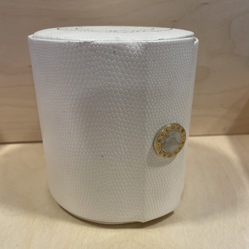 Bvlgari white leather round - bvlgari,