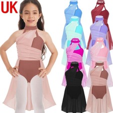 Girl's Kids Lyrical Contemporary Modern Dance Costume Hater Ballet Leotard Dress