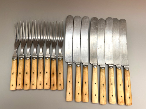 Antique bone handled flatware - bone-handled,