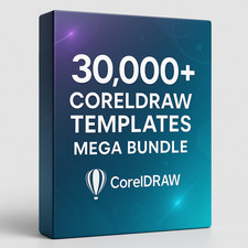 30,000+ CorelDRAW Templates Mega Bundle | Digital Download | CDR Files