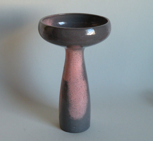 Otto pottery vase black pink - pottery,