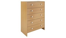 Seville 5 Drawer Chest - Oak Effect