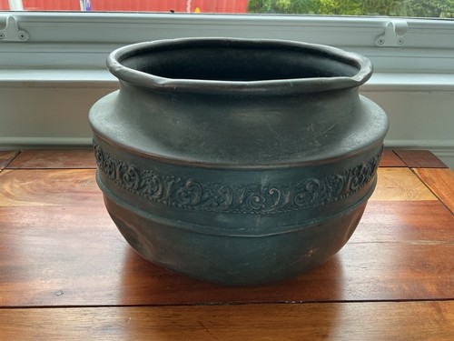 Antique copper planter - antique, with