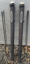 PAIR OF VISION 3 9 FOOT FLY RODS IN HARD TUBES…ONE RATED #5 ONE RATED #6
