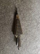 Vintage Brown Leather, Wood And Brass Fireplace Bellows MCM 22” Fancy