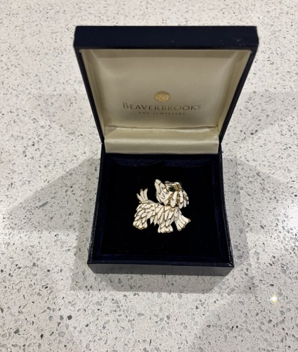 Cute enamel westie terrier dog - enamel,