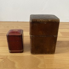 2 Antique Leather Boxes For