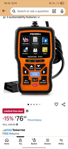 Foxwell nt301 obd2 fault code - obd2,