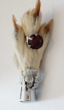 Vintage Mizpah Signed Grouse Foot Claw With Amethyst Glass Stone