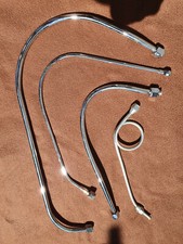 Harley Davidson WL WLA WLC WLD Flathead Set of Fuel and Oil Lines Pipes Chrome