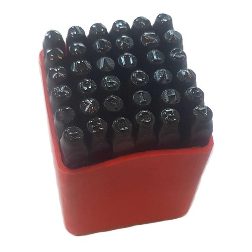 36pc 4mm letter number stamp - 4mm,