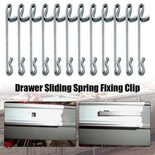 12Pcs Early 2'' Double Loop Style Tool Box Drawer Slide Keeper Clip Spring F6D7
