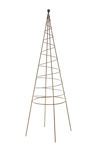 Spiral garden metal obelisk - spiral,